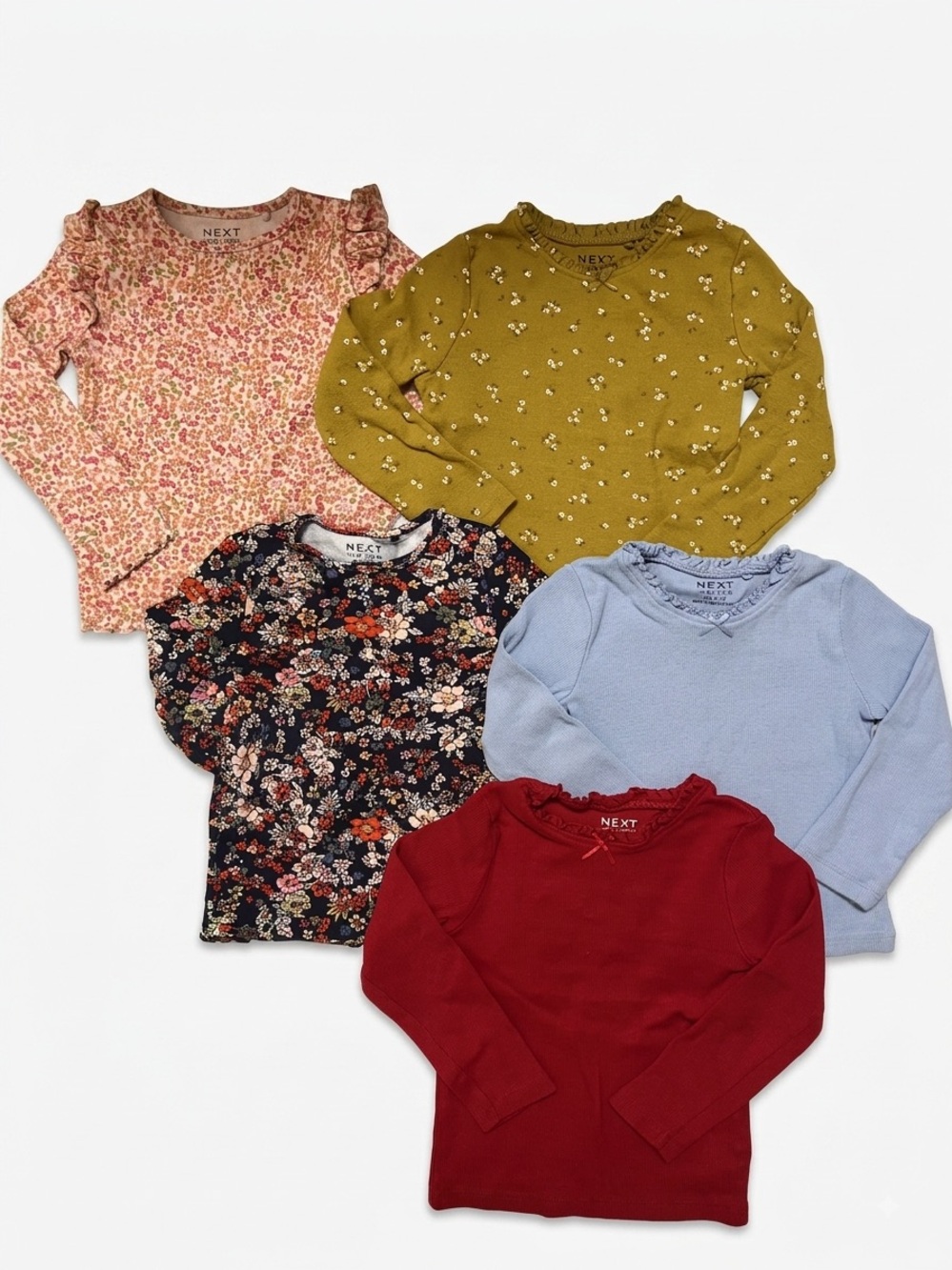 NEXT Girls' Assorted Long-Sleeve Tops Lot of 5 — all size 3T/4T